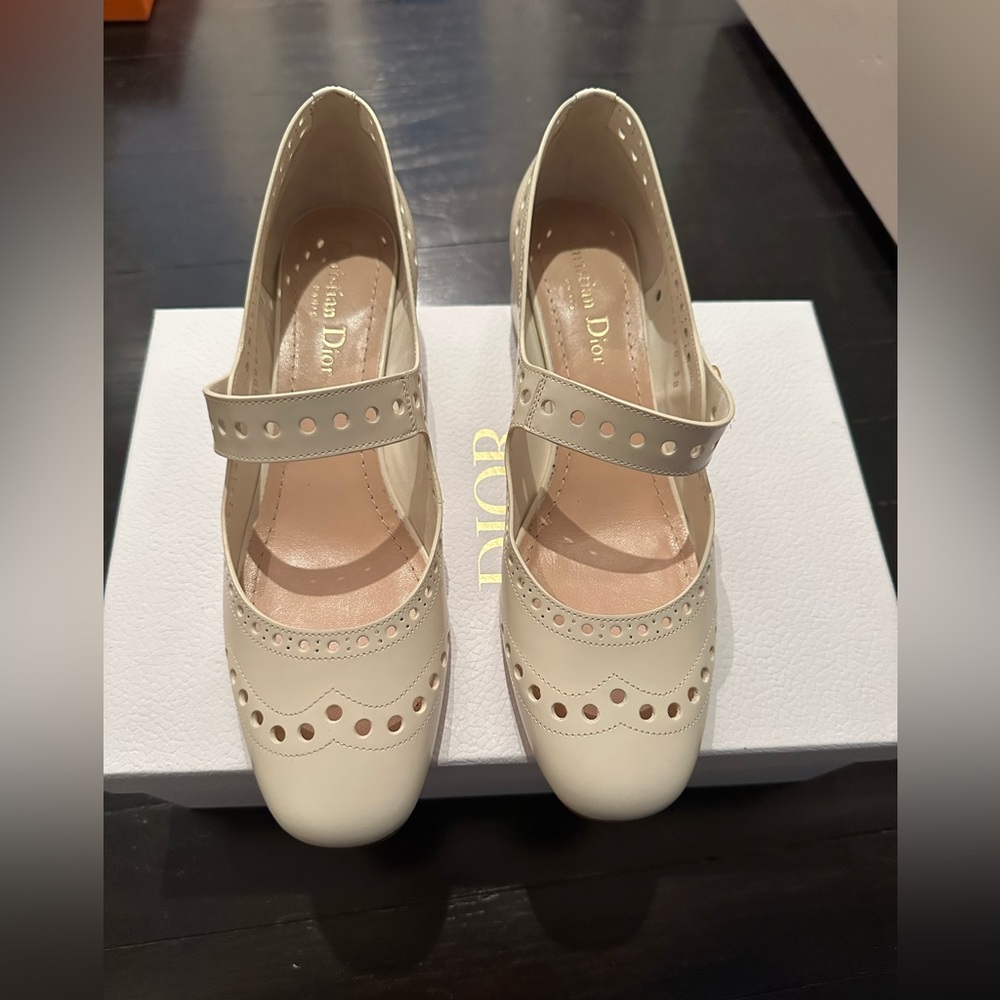 Dior Women's Cream Mary Jane Shoes